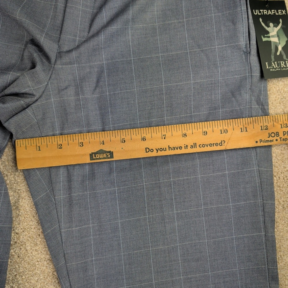 Lauren Ralph Lauren Suit Pants Mens 34x32 Gray Check Ultraflex Stretch Formal - Picture 8 of 12